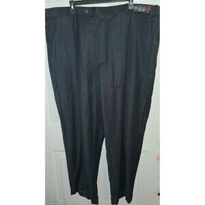 Luca Rossi Italia Men's Black Pleated Dress Pants Size 46 Inseam 30 Cuffed